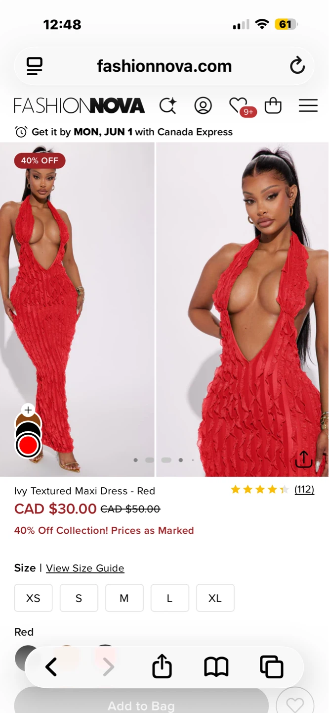 XL Fashion Nova Ivy Textured Maxi Dress - Red - photo 2