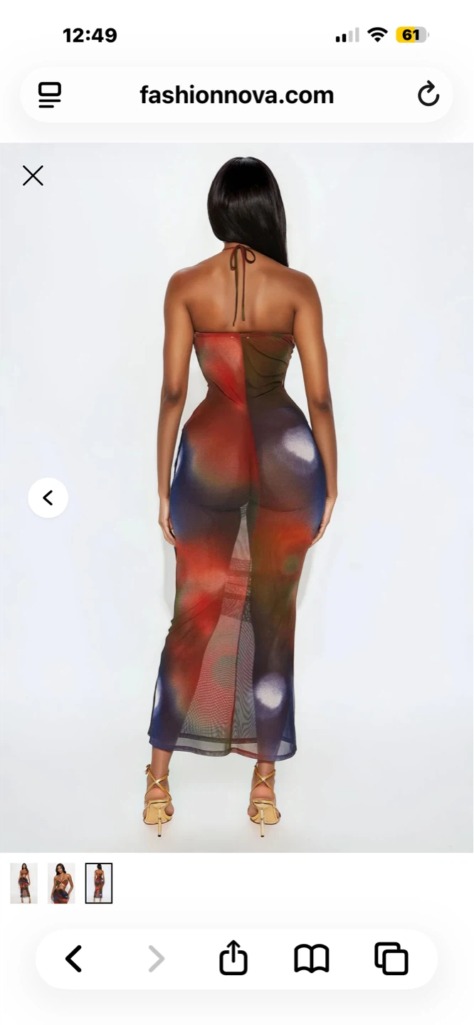 XL Fashion Nova Tie Dye Mesh Maxi Dress - photo 2