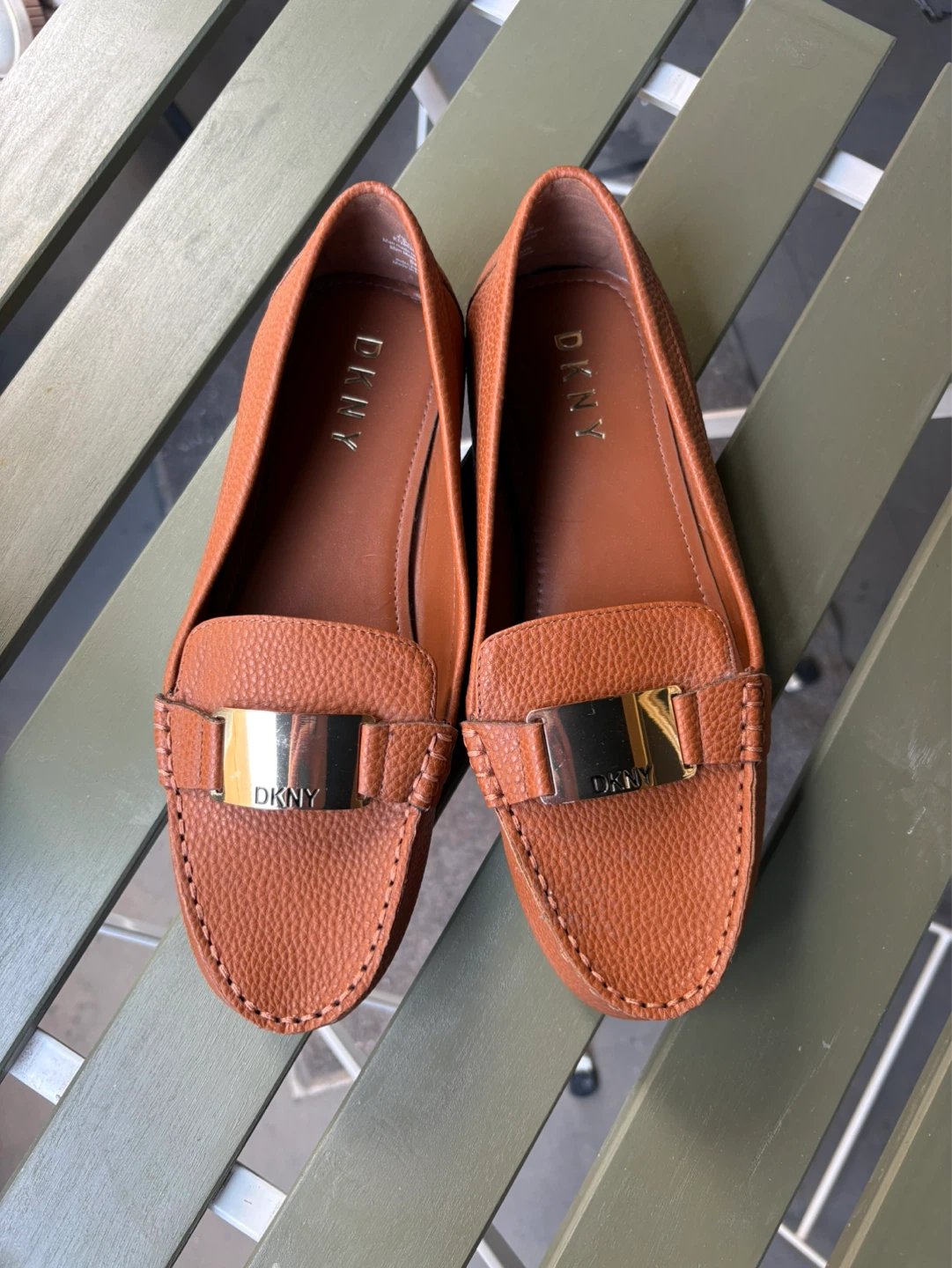DKNY Women's Tan Loafers Size 8 - photo 2