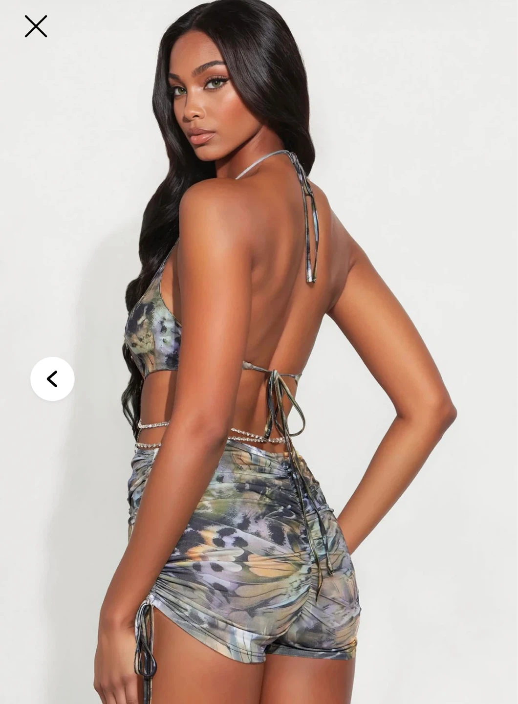 XL Fashion Nova Abstract Romper - Multi Color