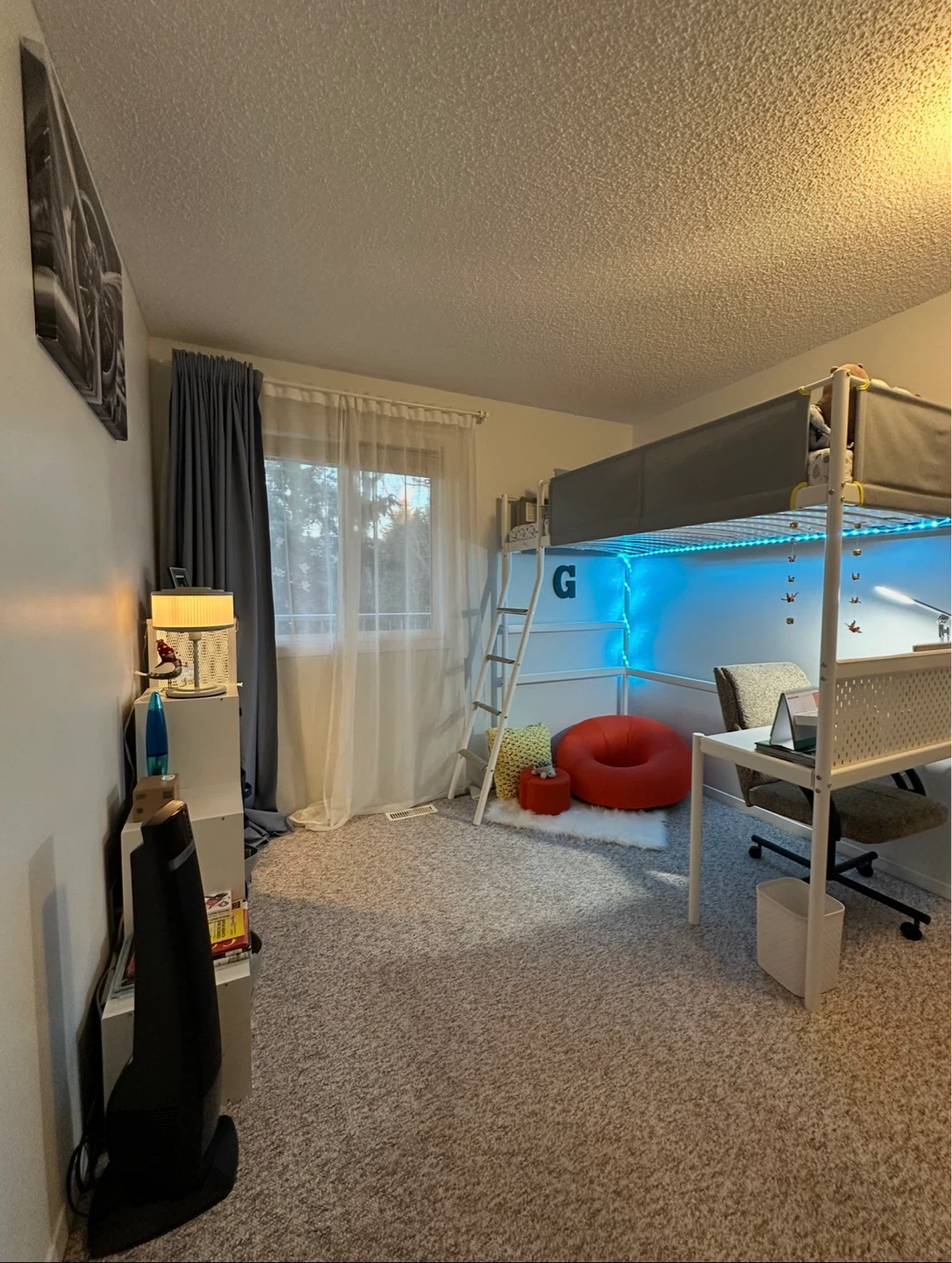 IKEA VITVAL Loft bed frame with desk - photo 3