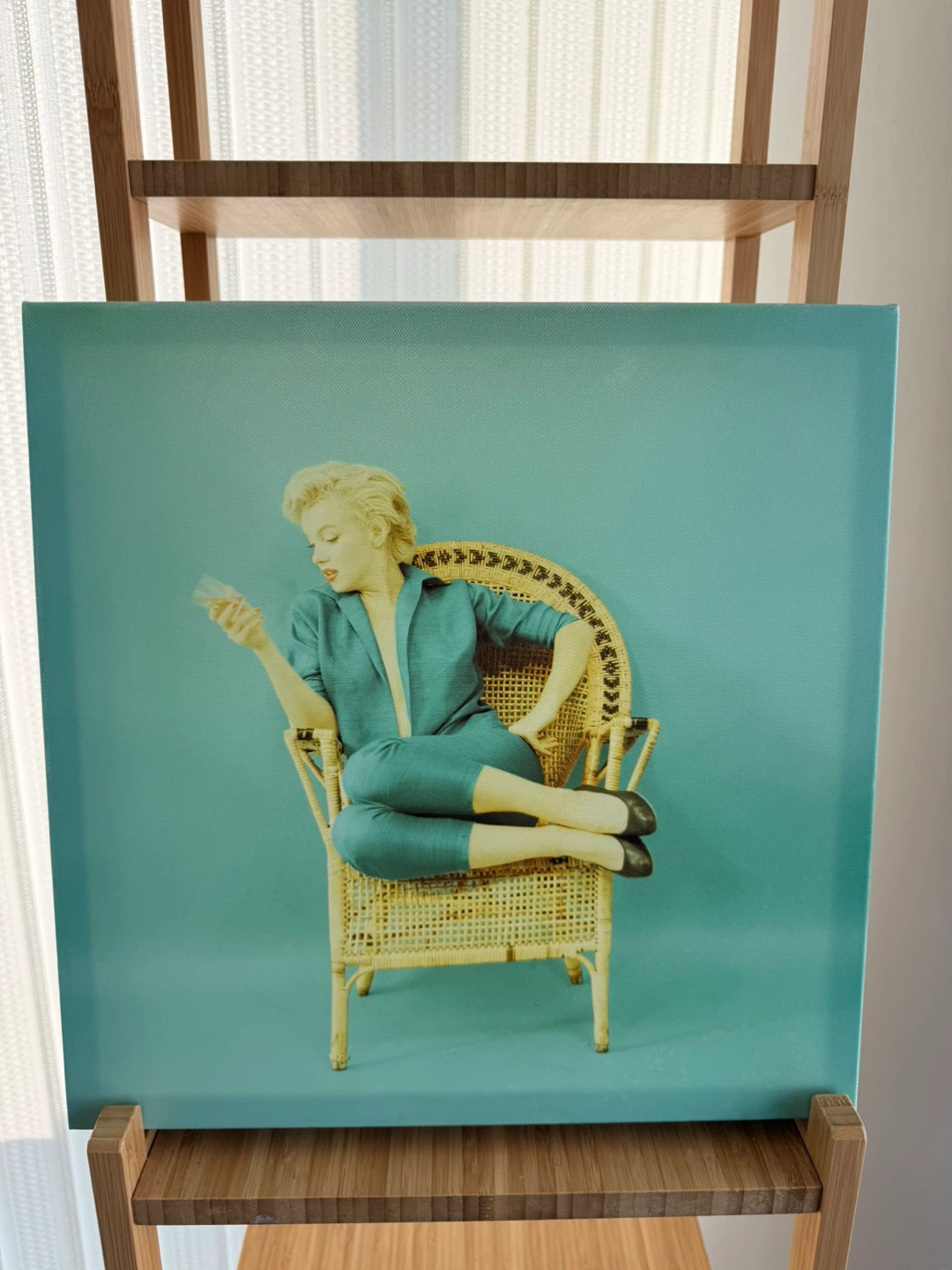 Marilyn Monroe Sitting in Chair Canvas Print
