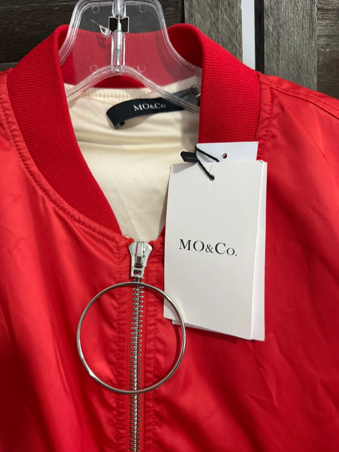 MO&Co. Red Bomber Jacket - Size M - photo 2