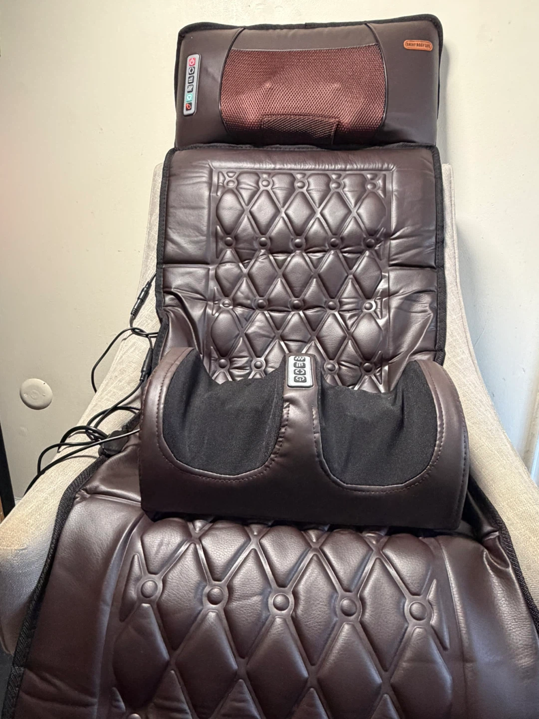 Shiatsu Massage Mat with Heat & Foot Roller