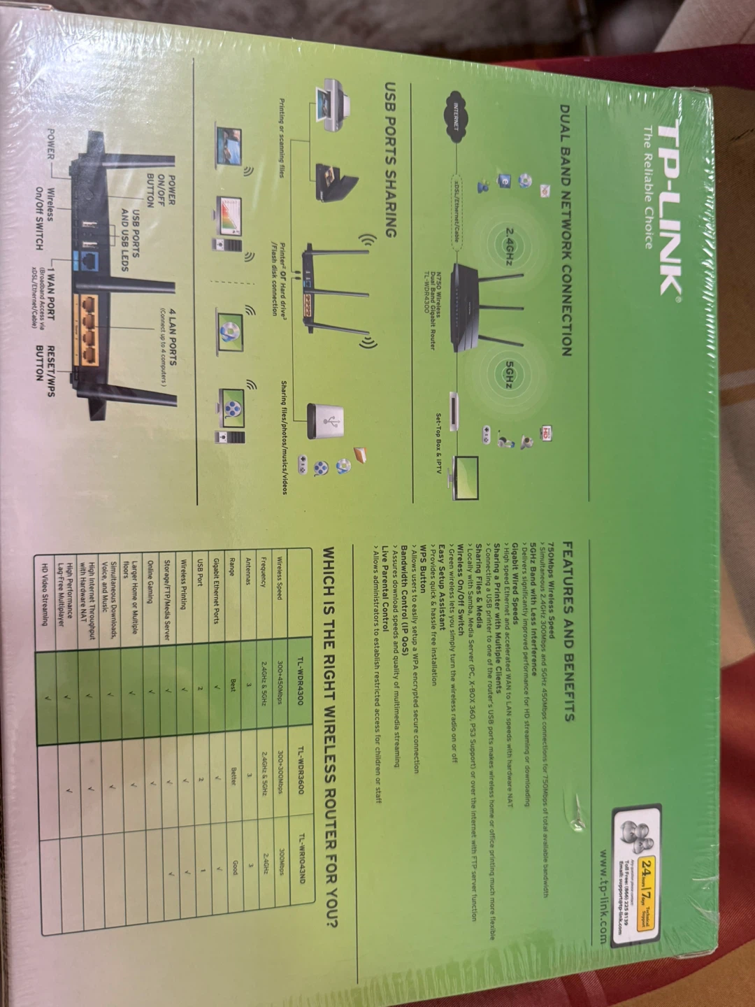 TP-Link N750 Wireless Dual Band Gigabit Router TL-WDR4300 - photo 2