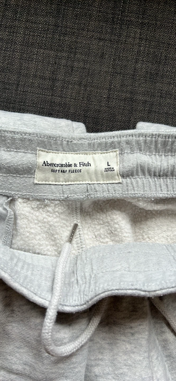 Men’s Abercrombie & Fitch Grey Fleece Sweatpants Size L - photo 2
