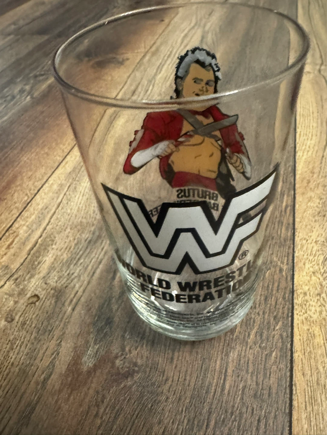 WWF Brutus The Barber Beefcake Glass - photo 2
