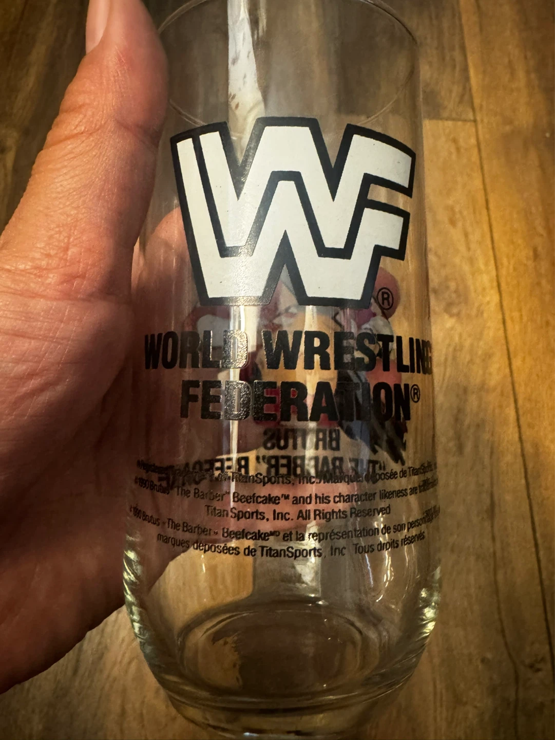 WWF Brutus The Barber Beefcake Glass - photo 3