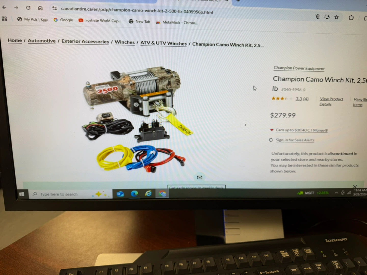 Champion 2500 lb Winch with Speed Mount Hitch Adapter - photo 4