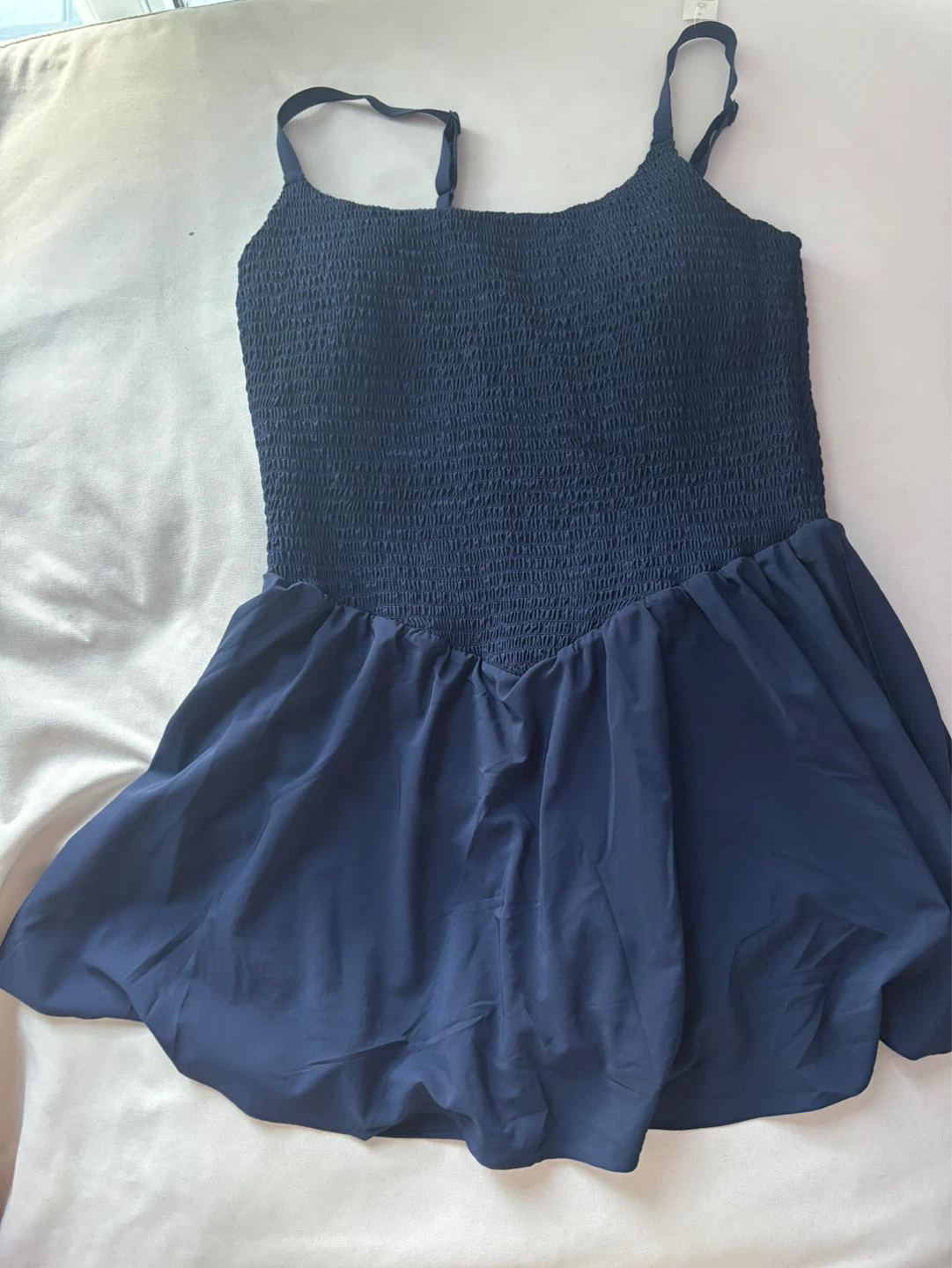 Offline by Aerie Smocked Romper- Navy, Large