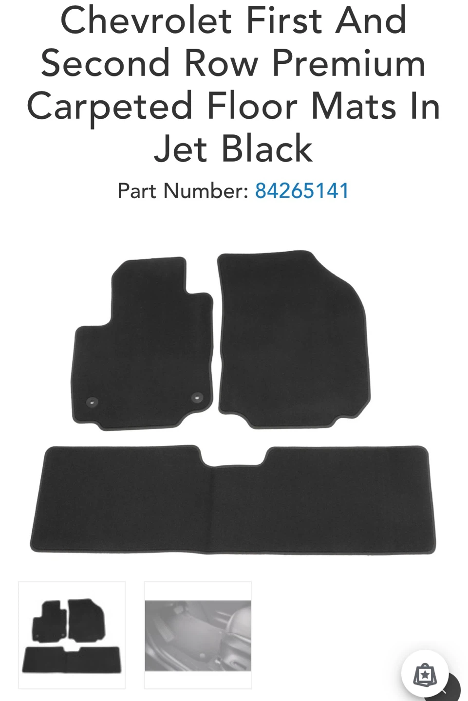 2018-2024 Chevrolet Equinox Carpet Mats - Jet Black - photo 3