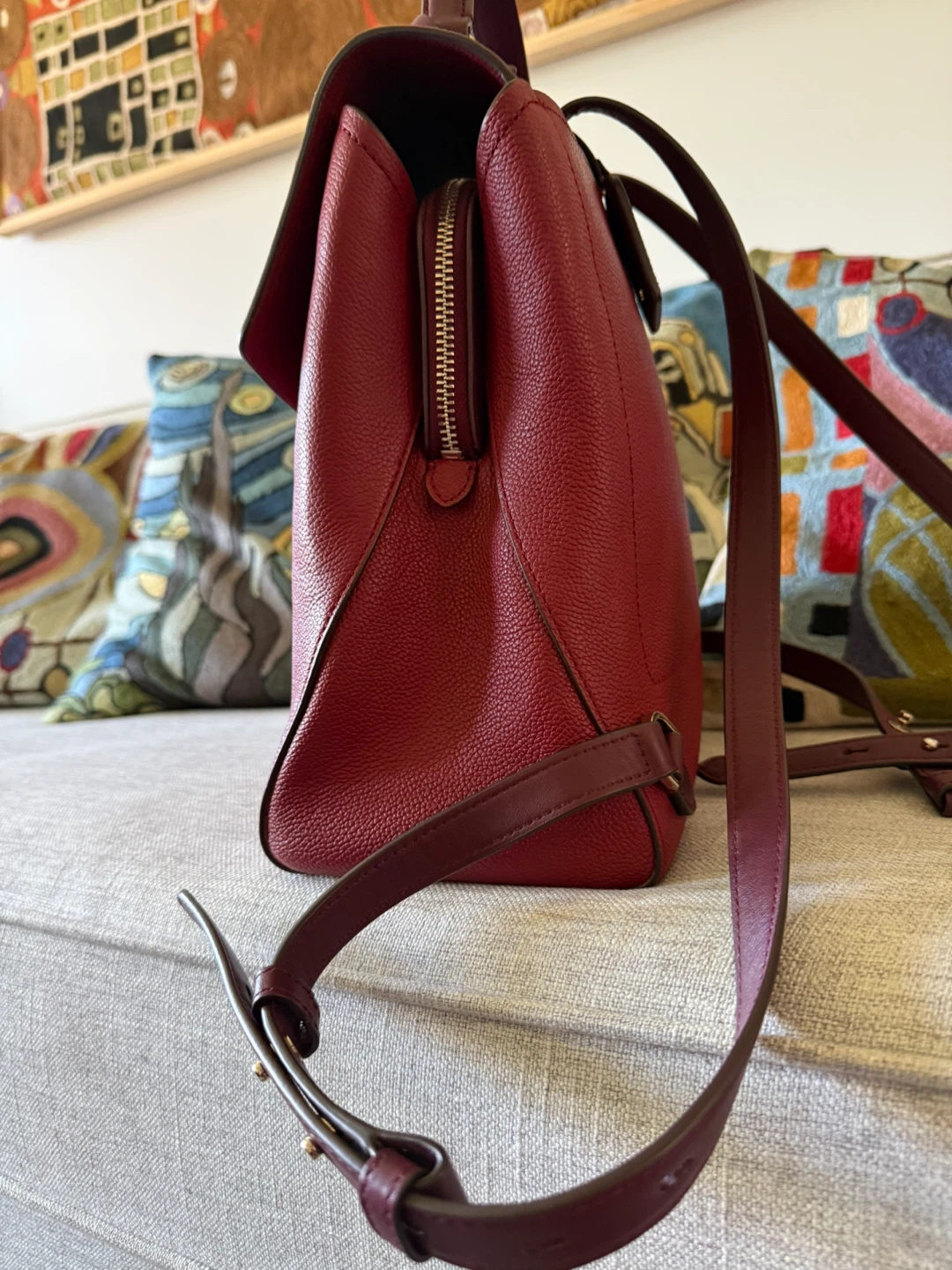 Kate Spade Red Leather Backpack Purse - photo 3