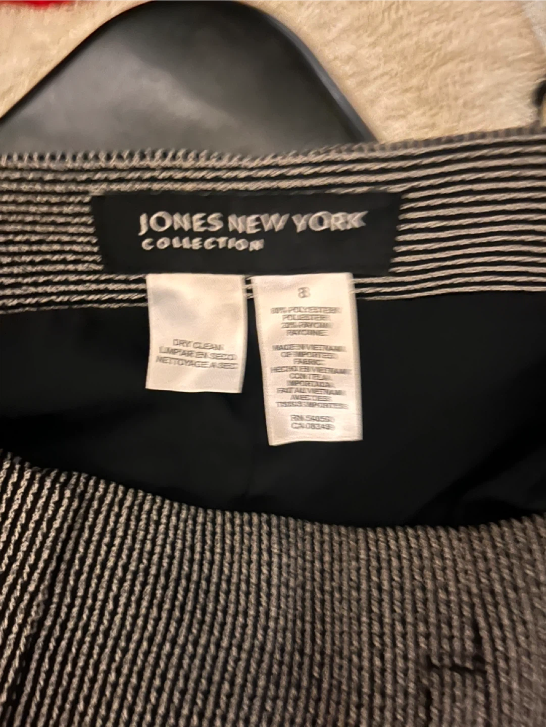 Jones New York Collection Grey Striped Pants Size 8 - photo 2