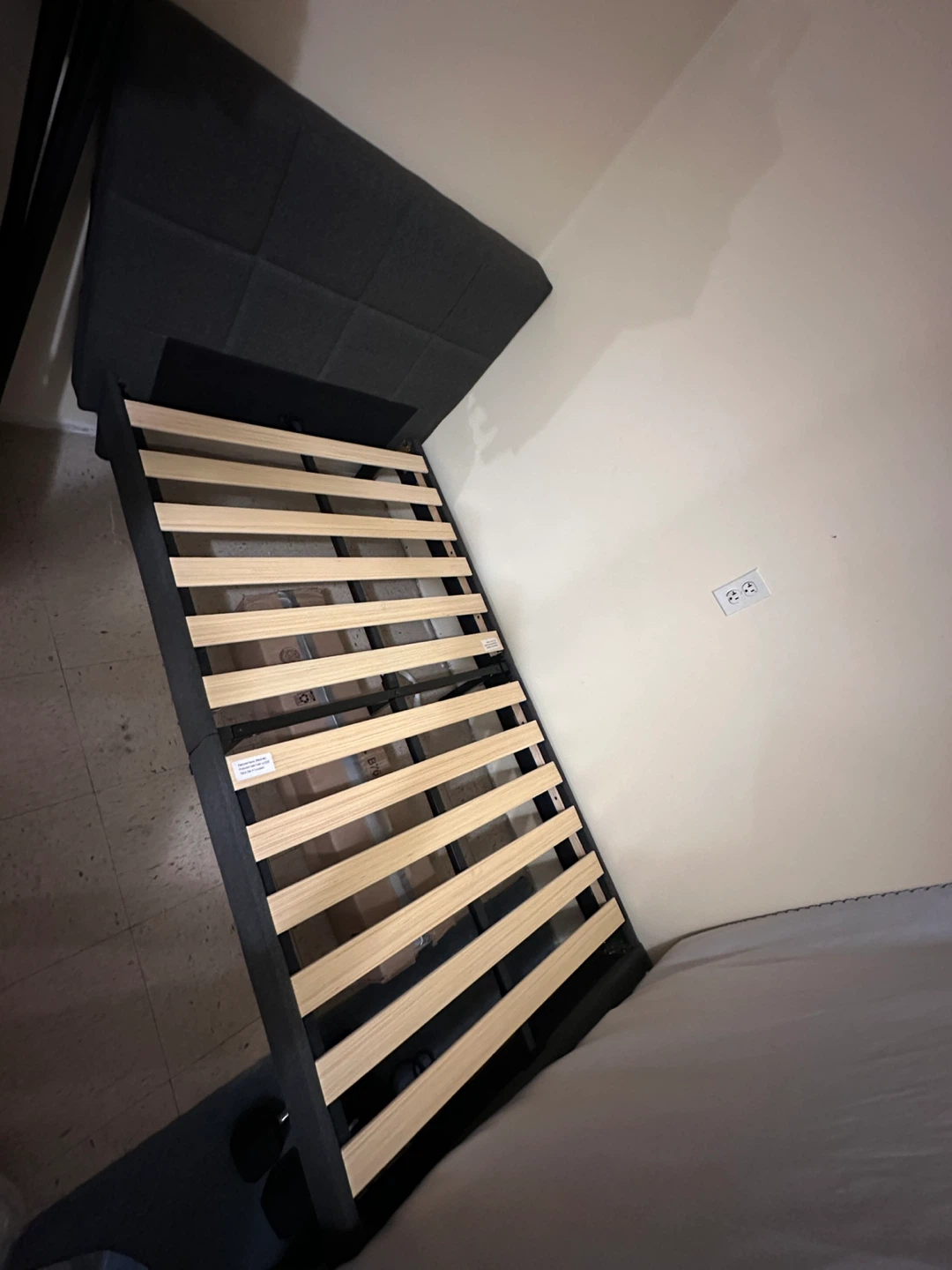 Twin Bed Frame with Headboard and Mattress - photo 2