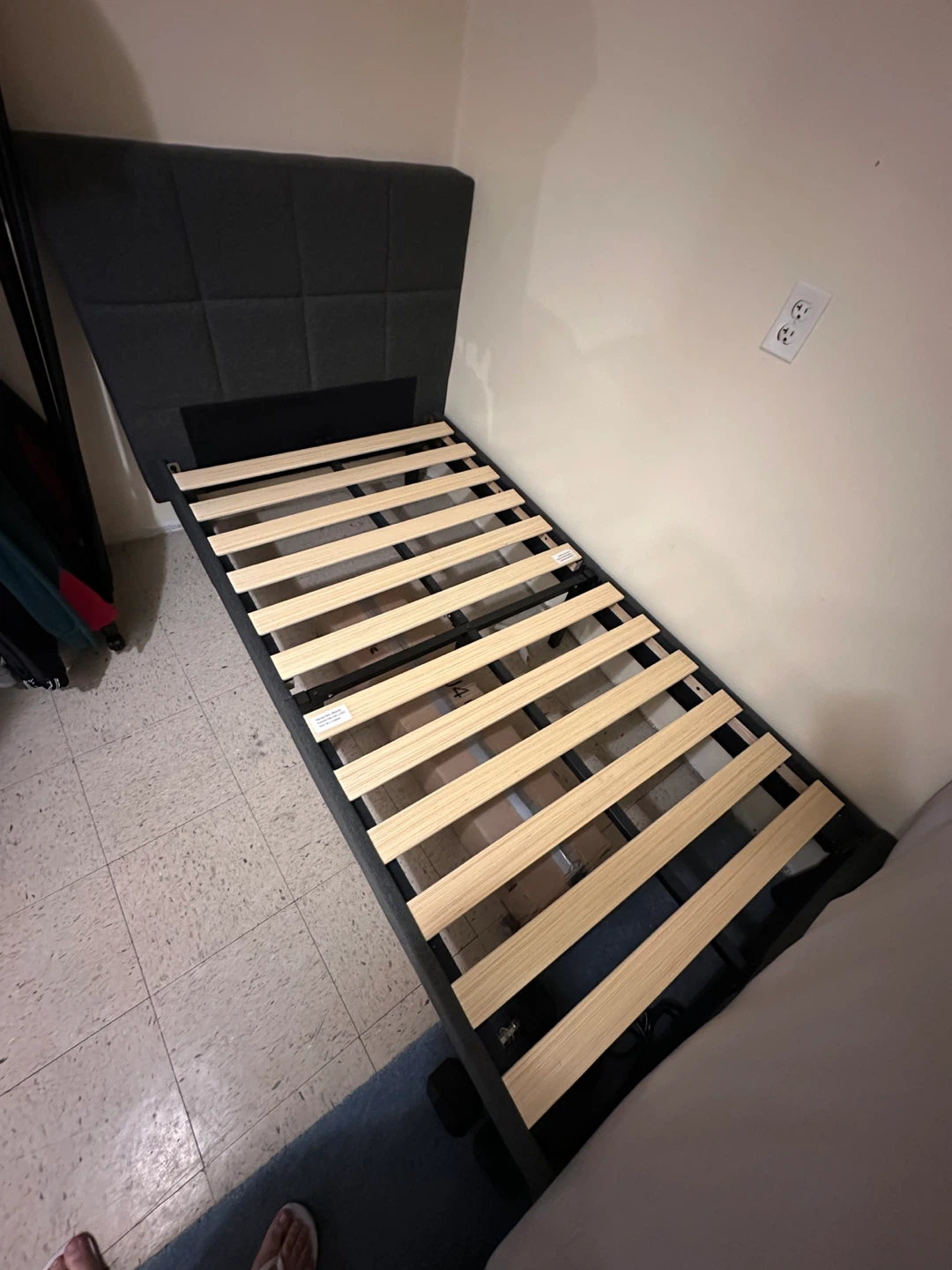 Twin Bed Frame with Headboard and Mattress - photo 3