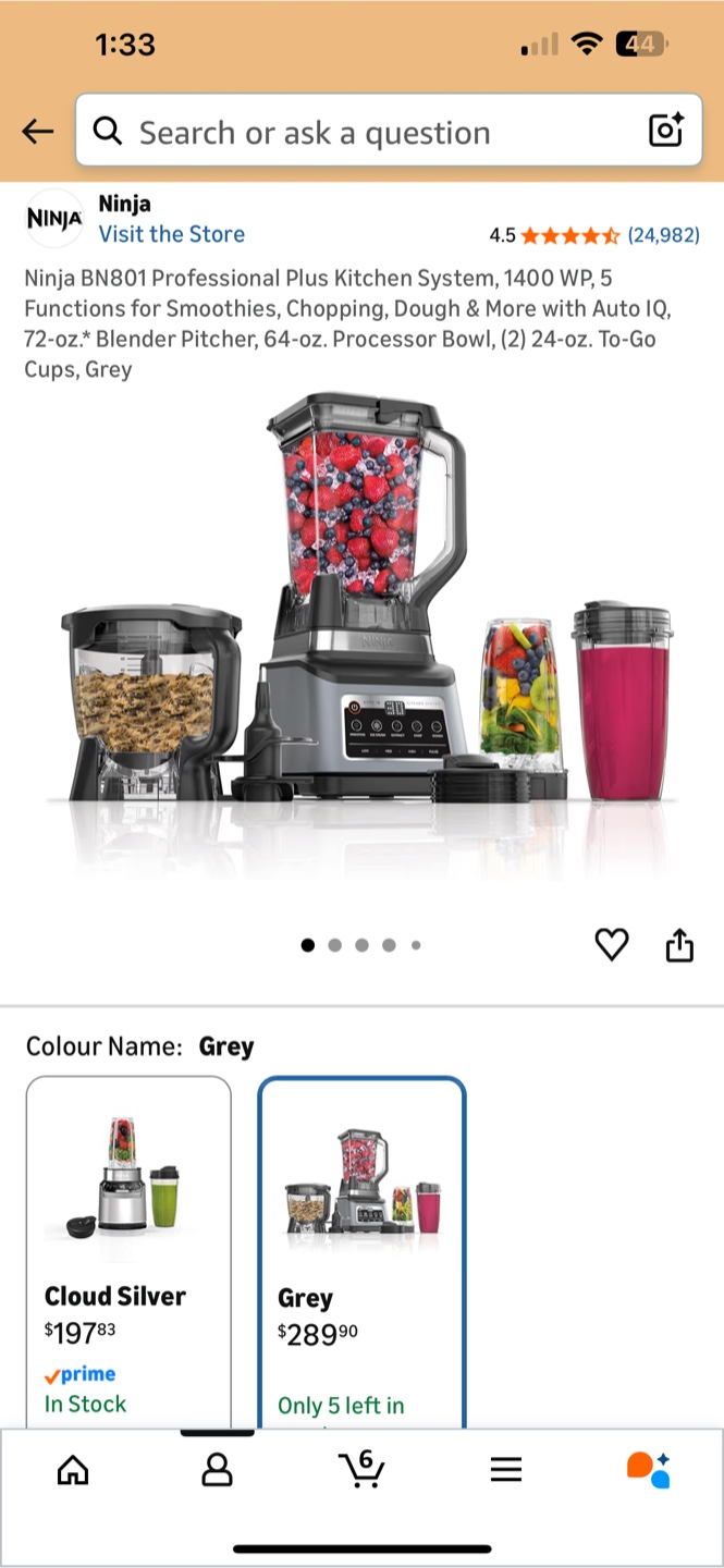 NEW Ninja BN801 Professional Plus Kitchen System 1400W Grey
