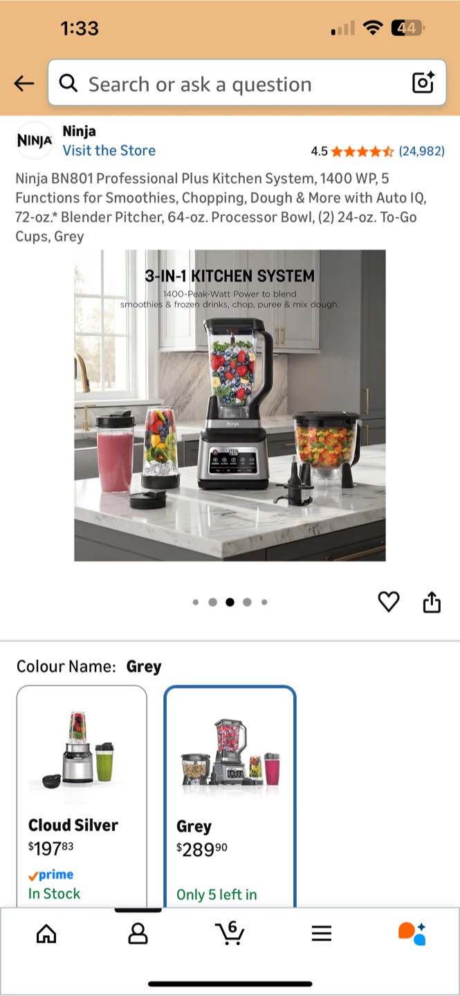 NEW Ninja BN801 Professional Plus Kitchen System 1400W Grey - photo 5