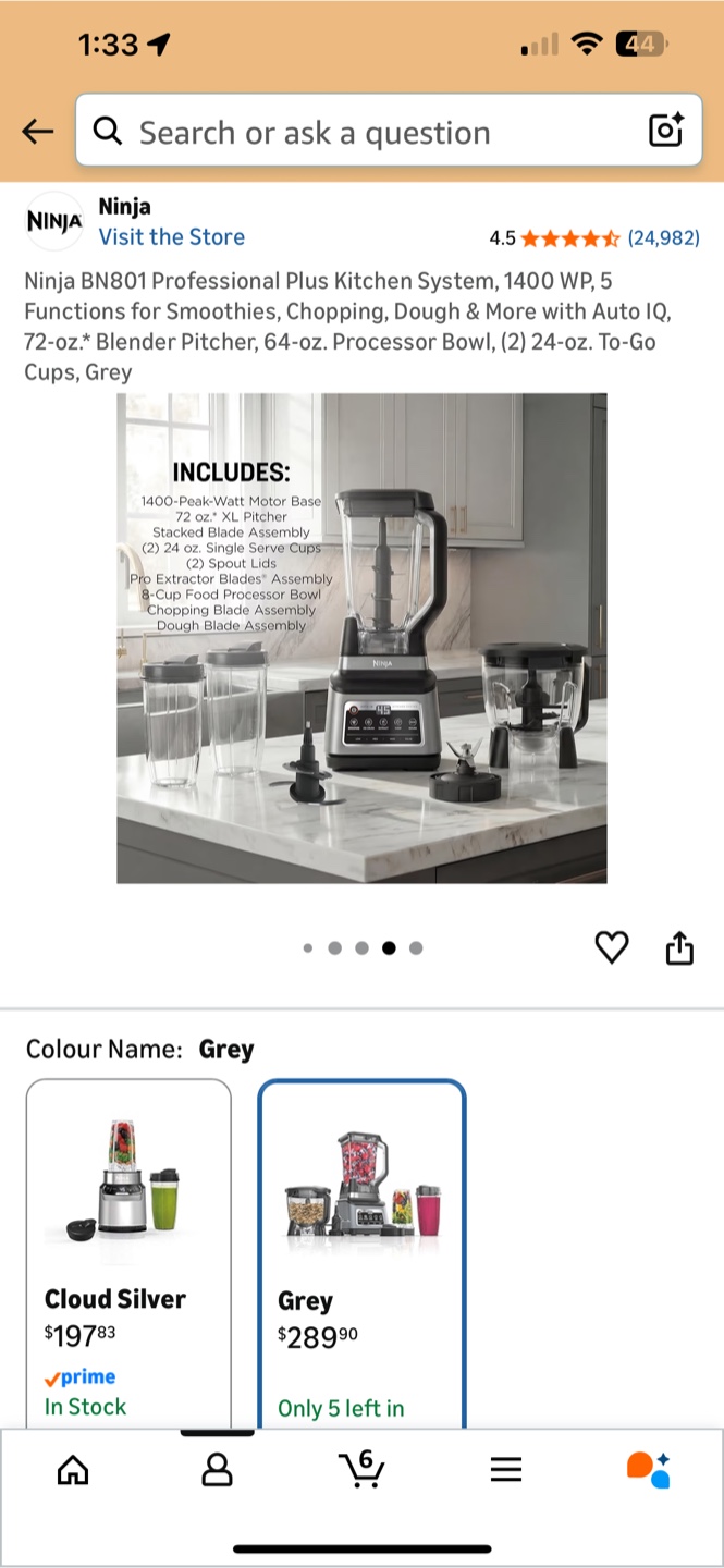 NEW Ninja BN801 Professional Plus Kitchen System 1400W Grey - photo 4
