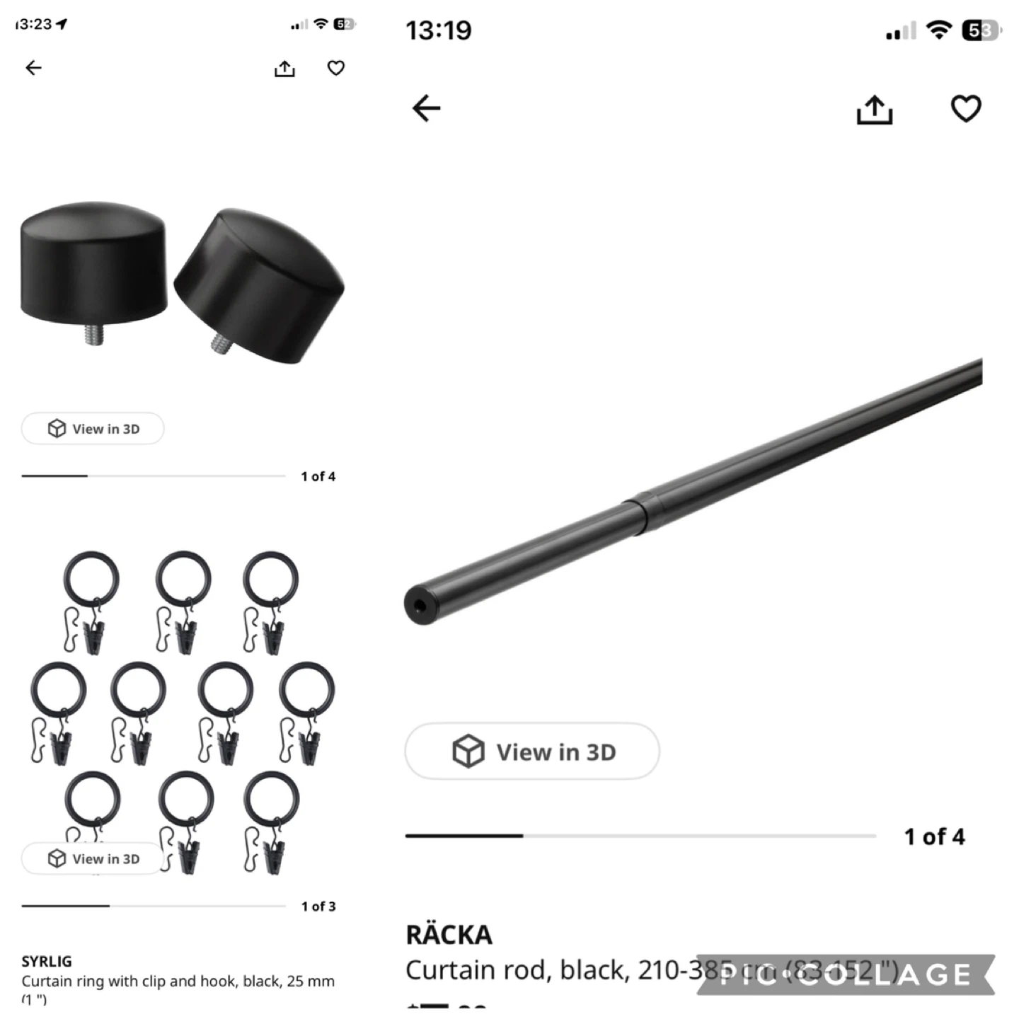 curtain hardware from Ikea