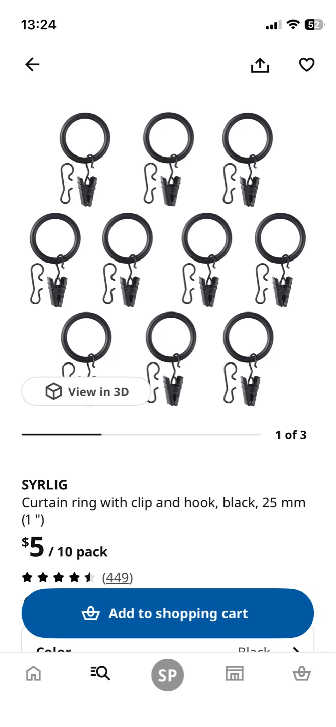 curtain hardware from Ikea - photo 2