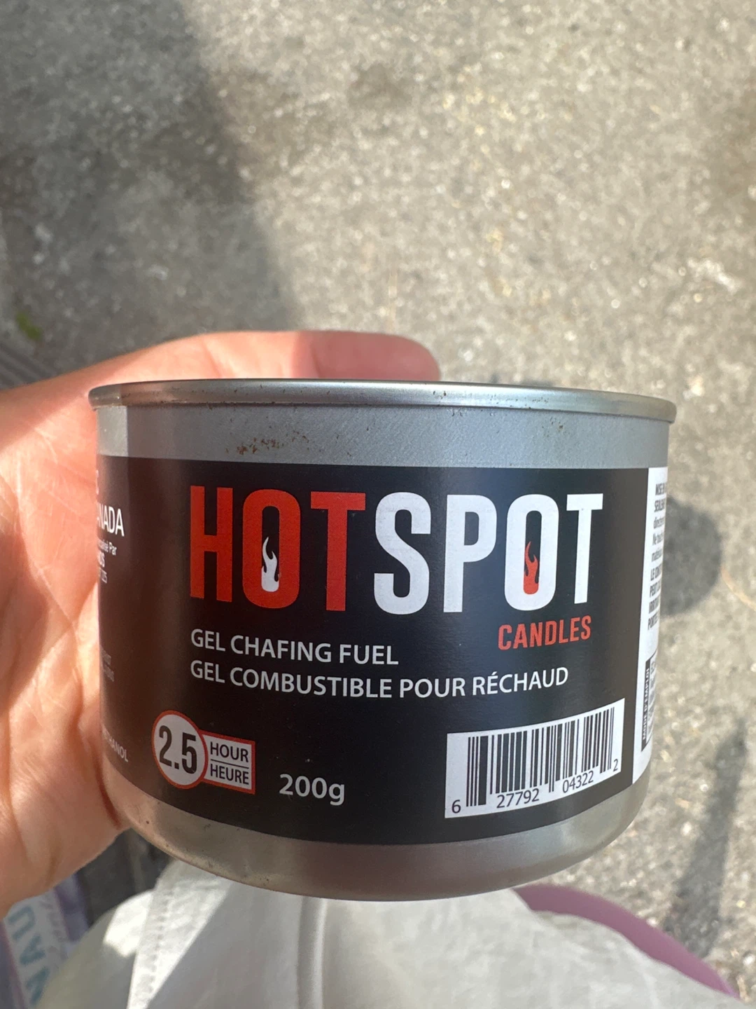 Hot Spot Gel Chafing Fuel Candle 200g
