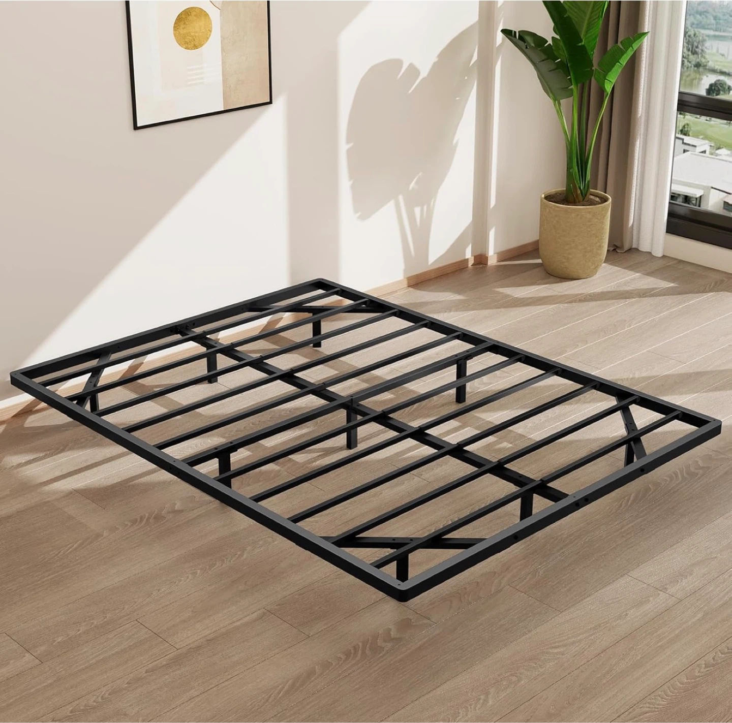 Full Size Floating Metal Bed Frame