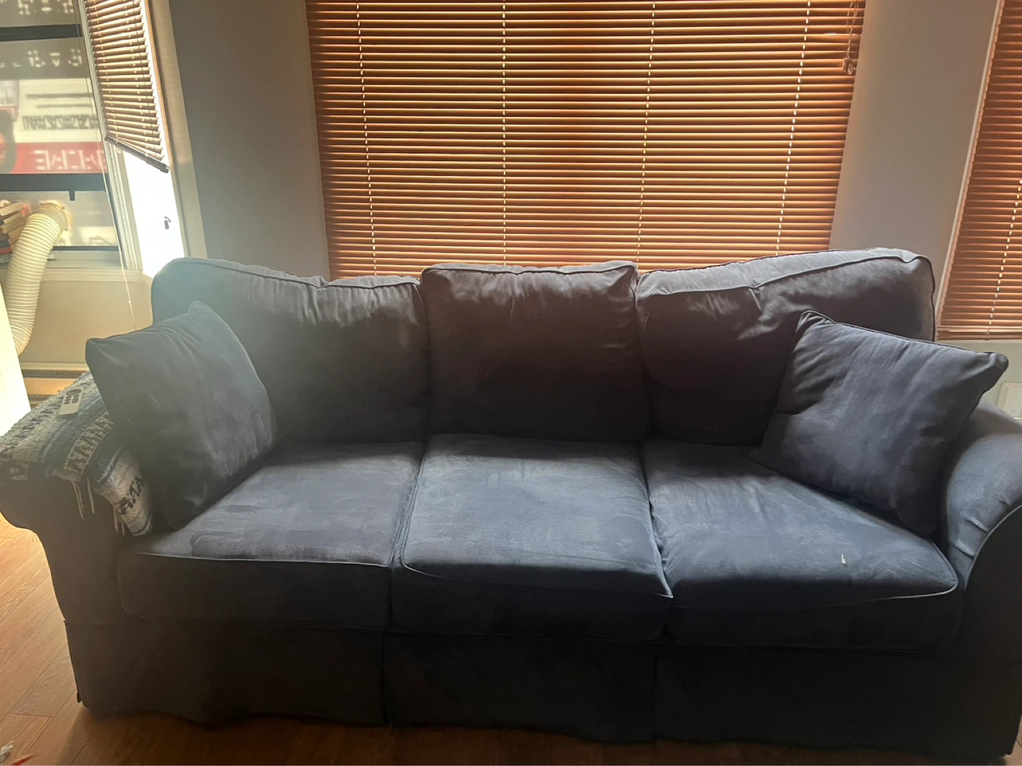 Grey 3-Seater Sofa with Pillows - photo 2