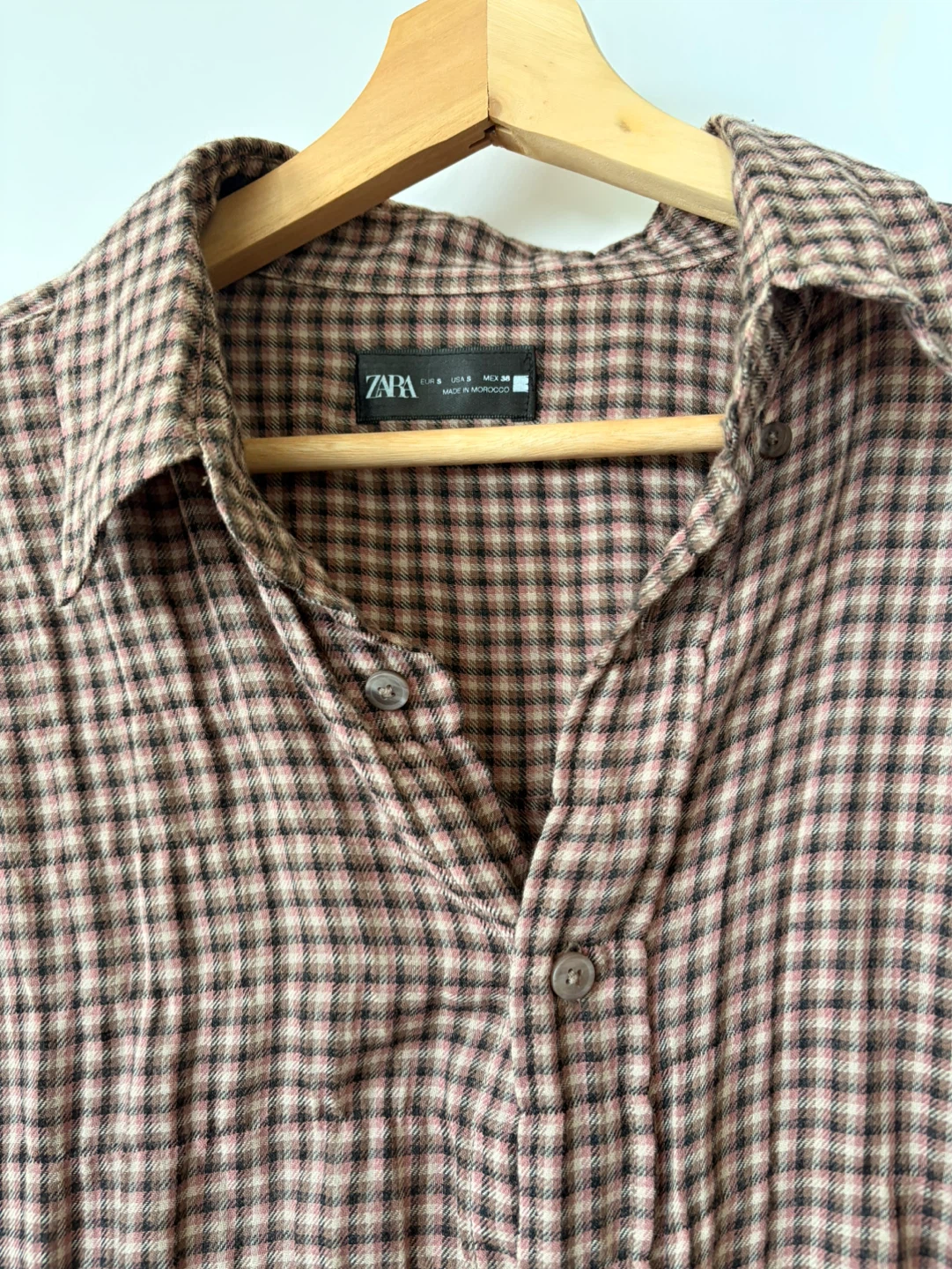 ZARA Plaid Long Sleeve Shirt - Size S - photo 2
