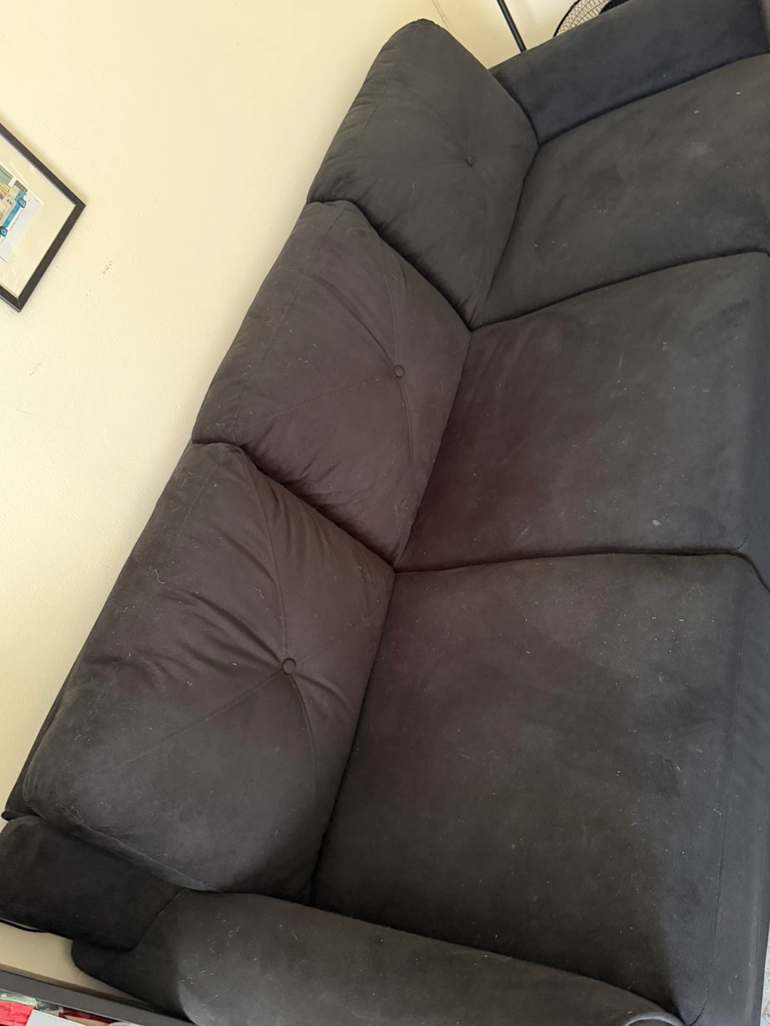 Black 3 seater sofa - photo 3