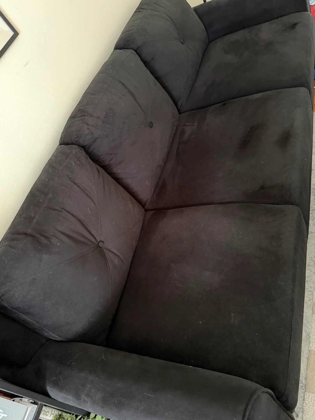 Black 3 seater sofa - photo 2