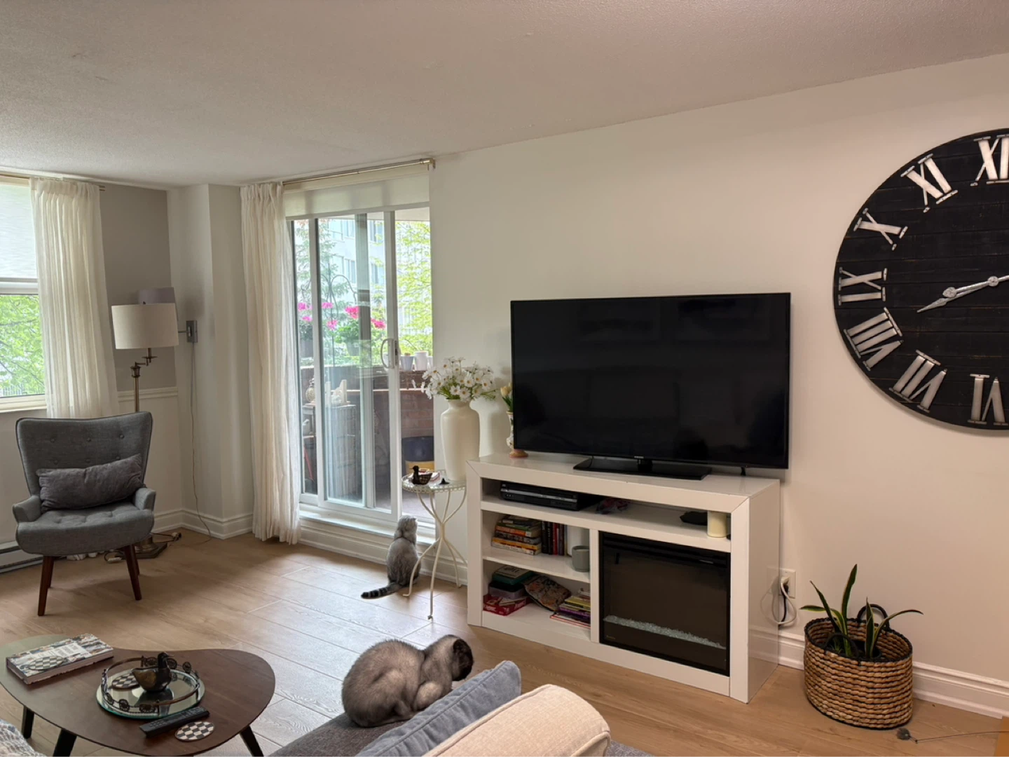 Tv cabinet with fireplace