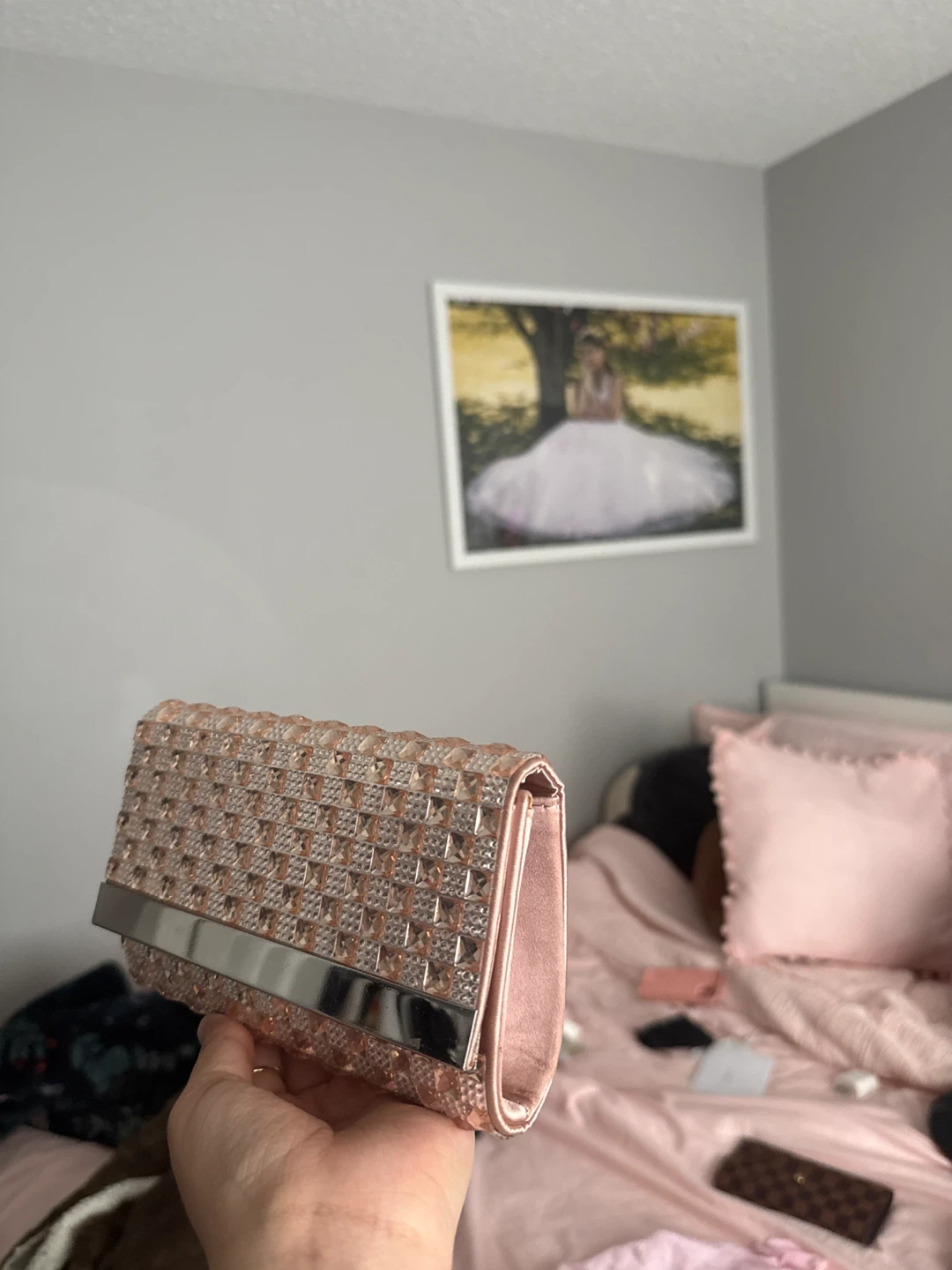 Sparkly Rose Gold Clutch Purse - photo 3
