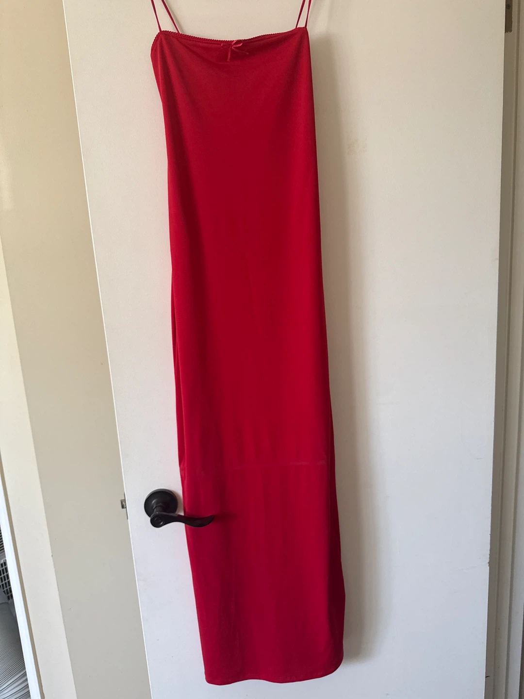 Red Slip Maxi Dress