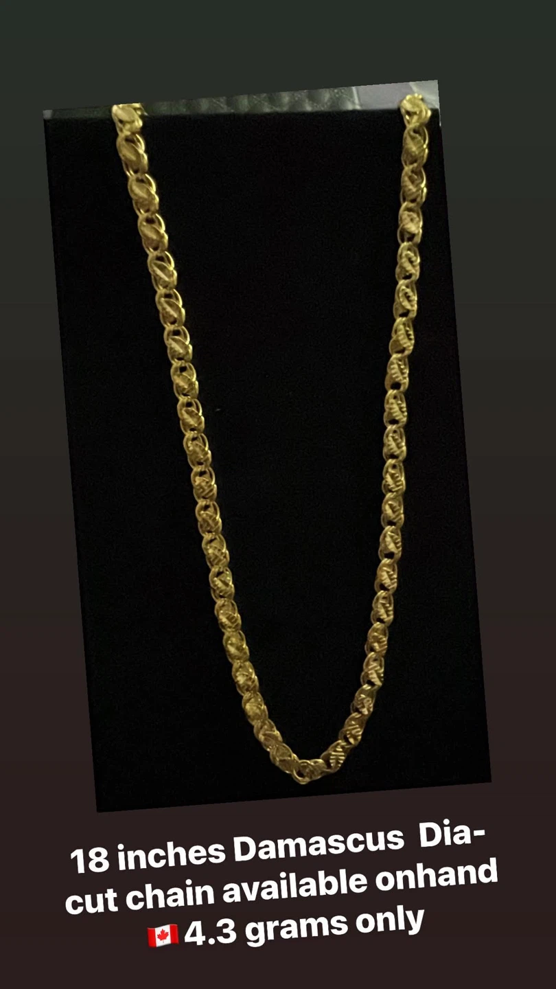 18 inch Damascus Diamond-cut Chain