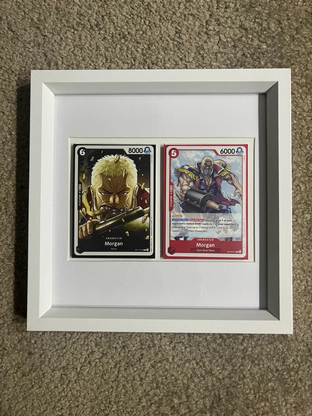 Framed One Piece Captain Morgan Card Display
