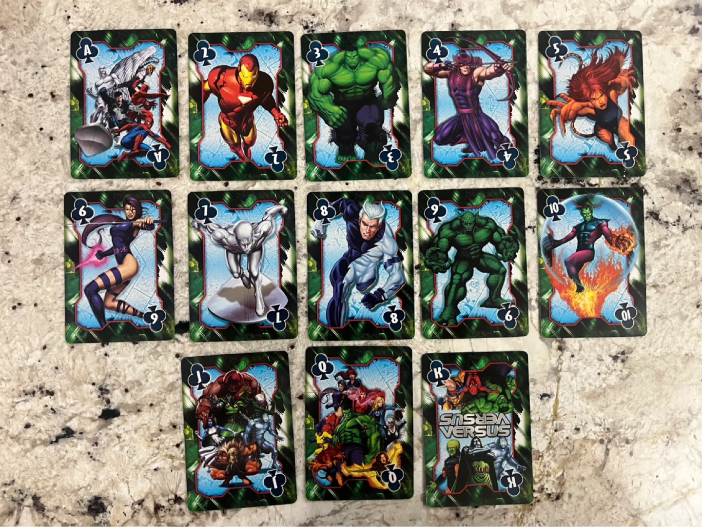 Marvel Heroes Playing Cards Clubs ♣️