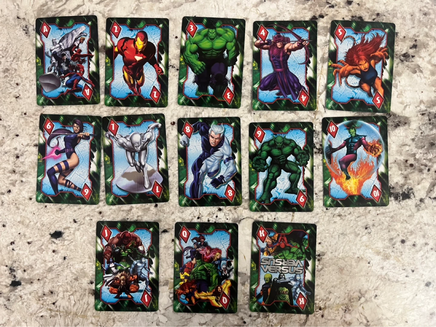 Marvel Heroes playing Cards Diamonds ♦️