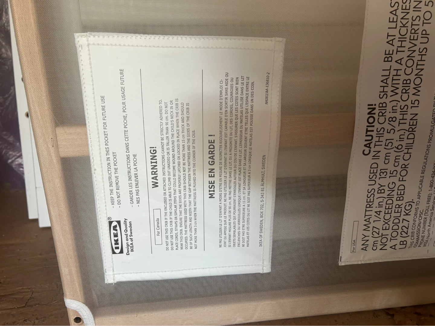 IKEA White Crib With Foam Mattress - photo 4