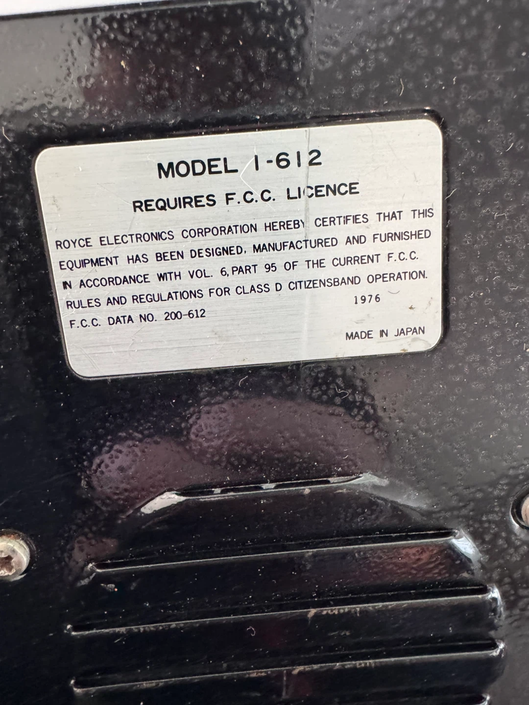 Royce 23 Channel Transceiver CB Radio Model I-612 - photo 4