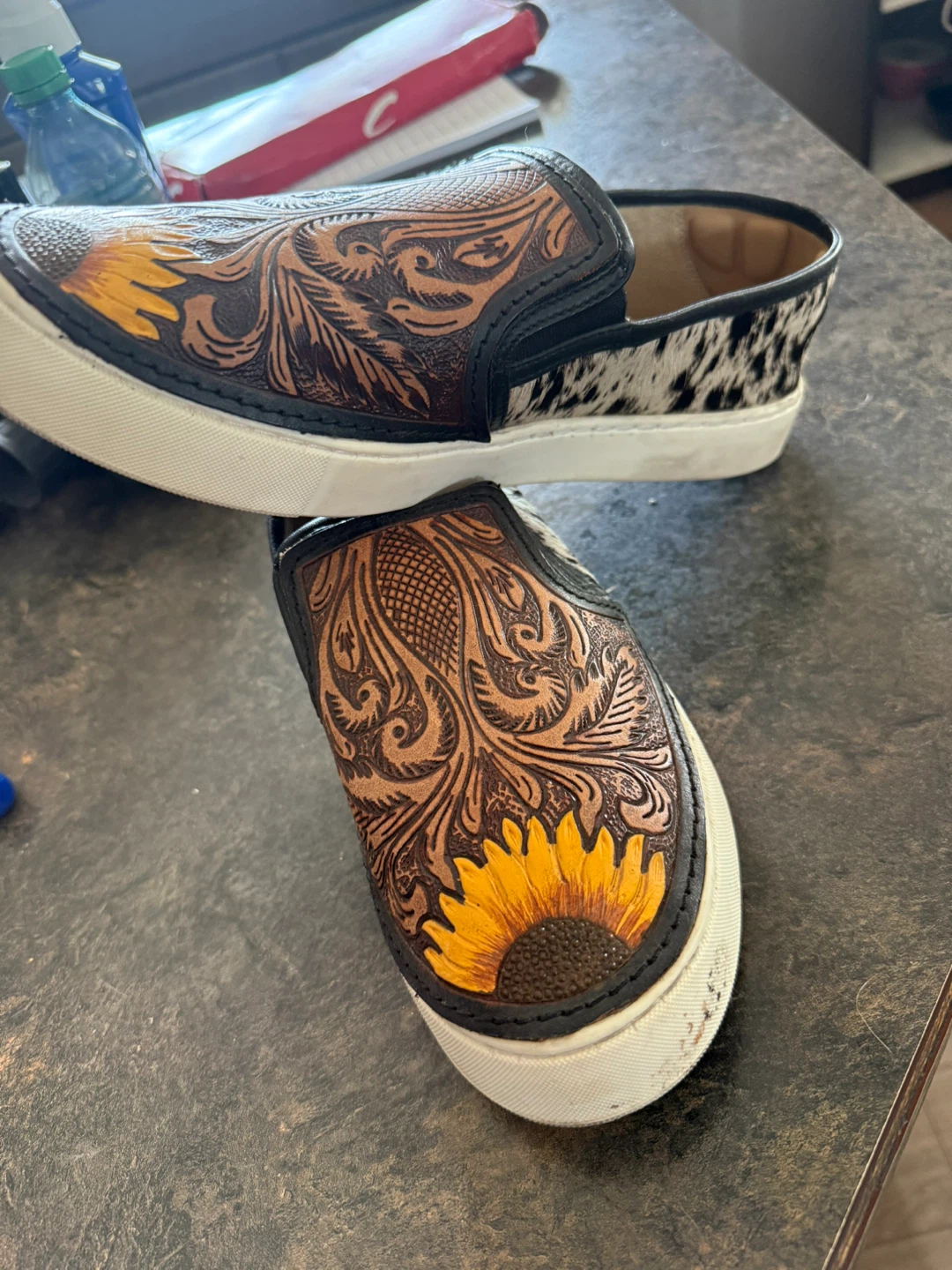 Myra Sunflower Embossed Slip-On Shoes - photo 3