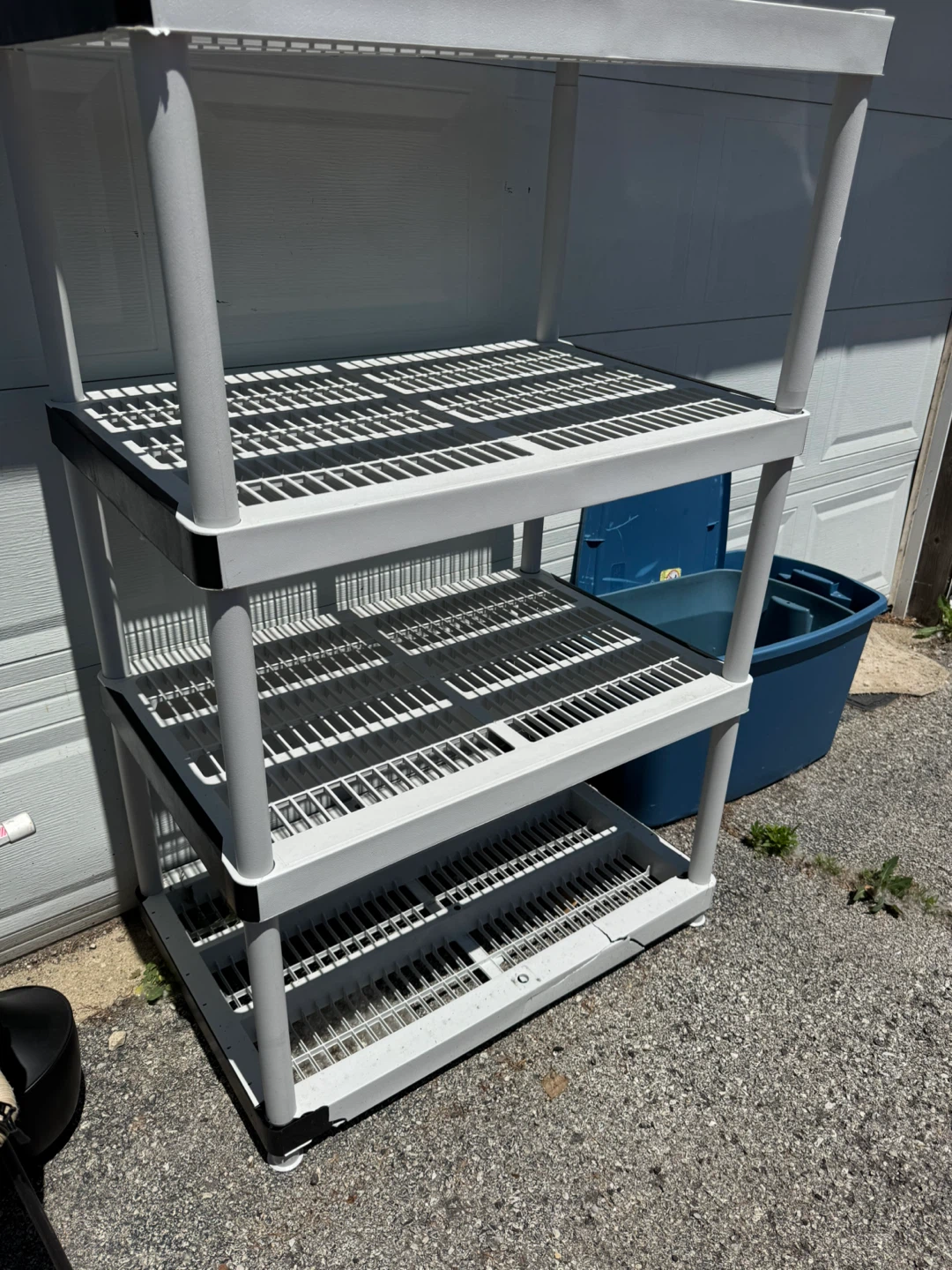 4-Tier Plastic Shelving Unit