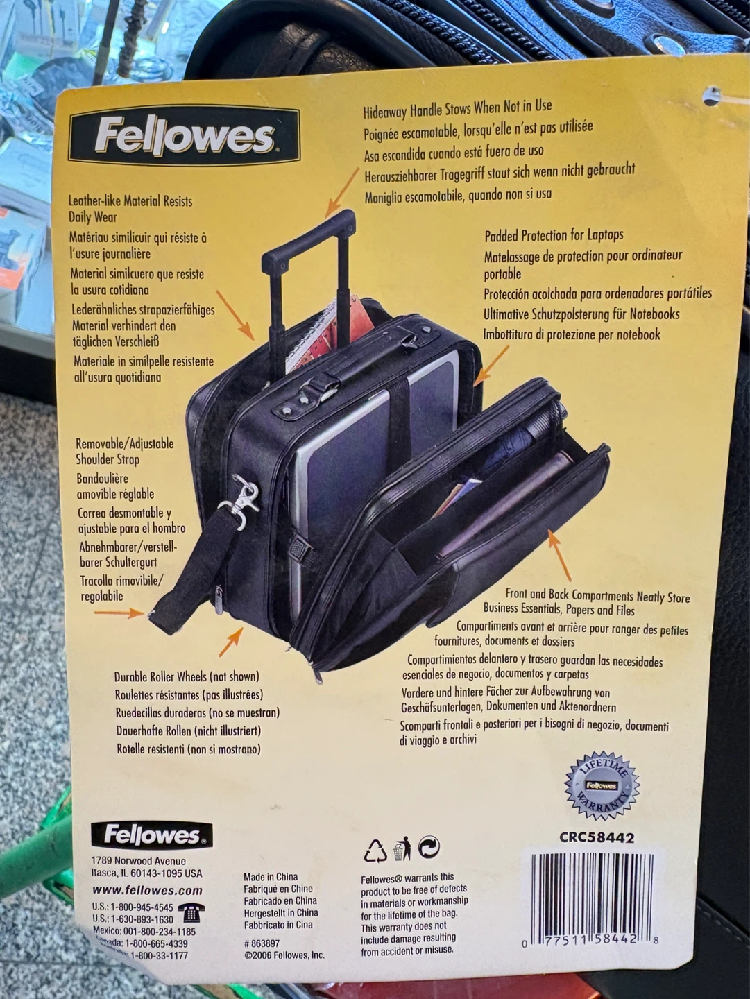 Fellowes Wheeled Computer Case - Fits 15" Laptops
