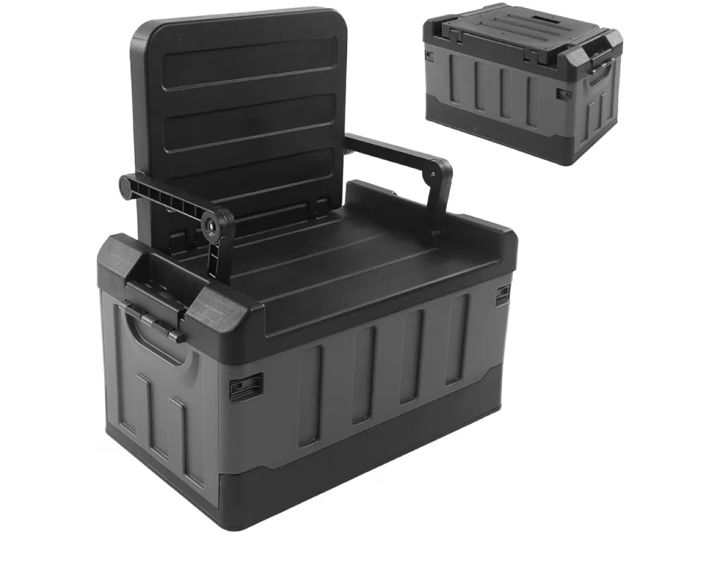 2-in-1 Foldable Storage Box and Chair - 70L Capacity