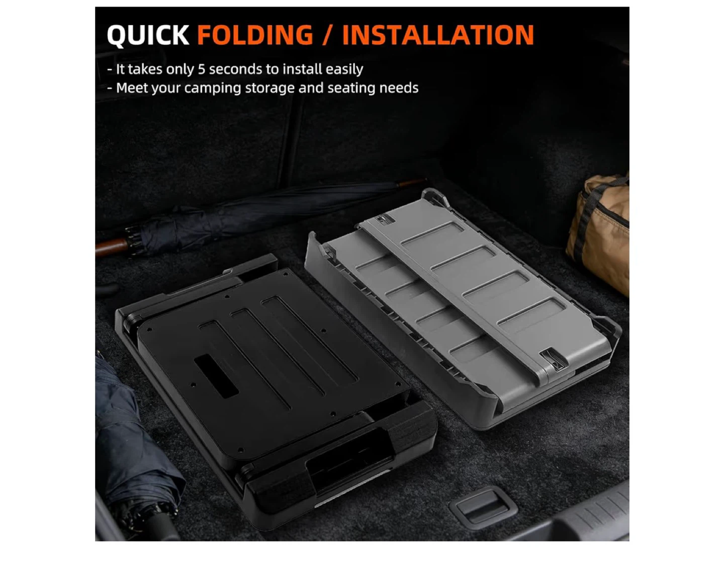 2-in-1 Foldable Storage Box and Chair - 70L Capacity - photo 4