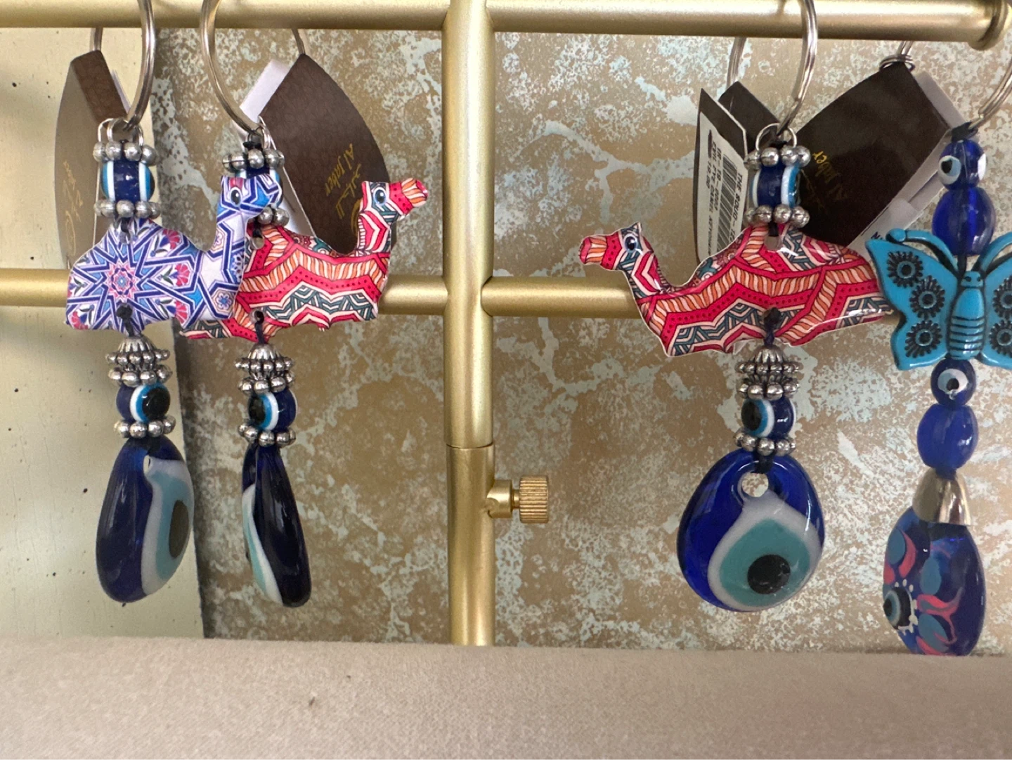 Assorted Evil Eye and Camel Keychains