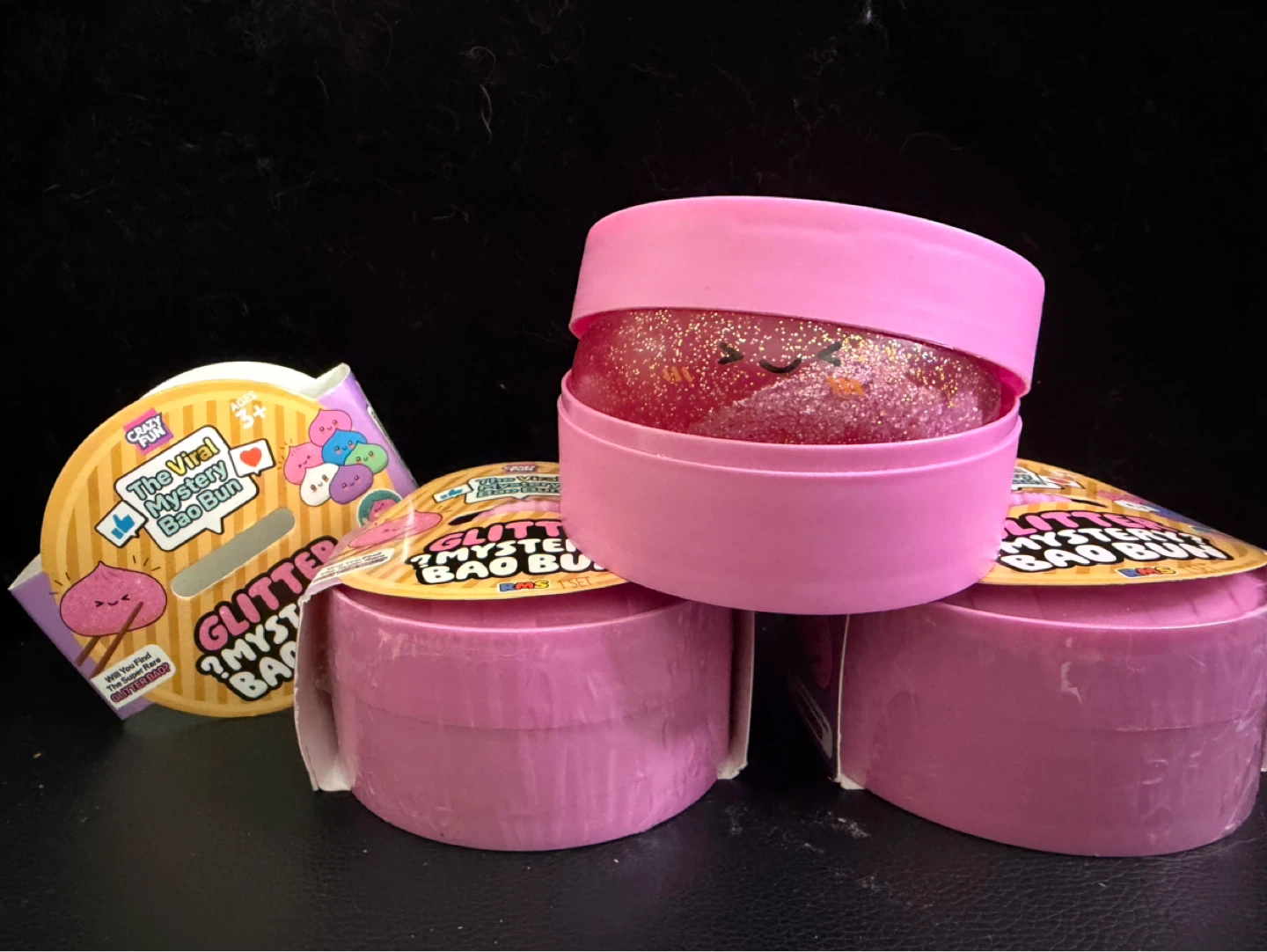 [ 3 together ] Crazy Fun Glitter Mystery Bao Bun Toy