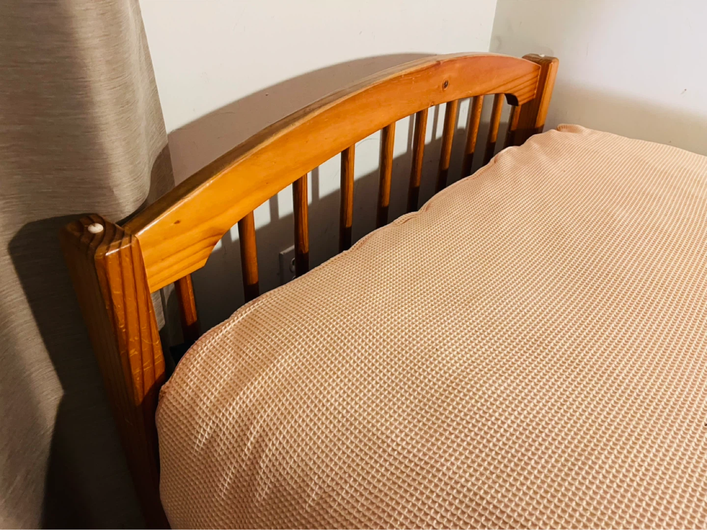 Wooden Twin Bed with Headboard and Footboard - photo 3