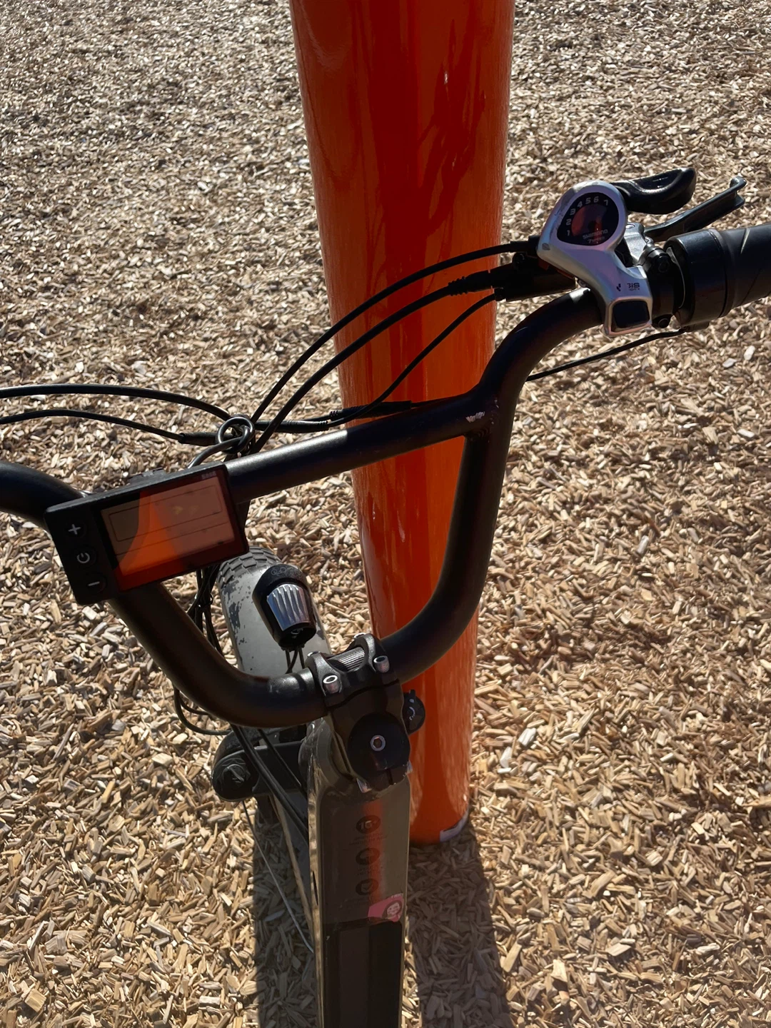 Grey Electric Fat Tire Bike with Rear Rack - photo 5