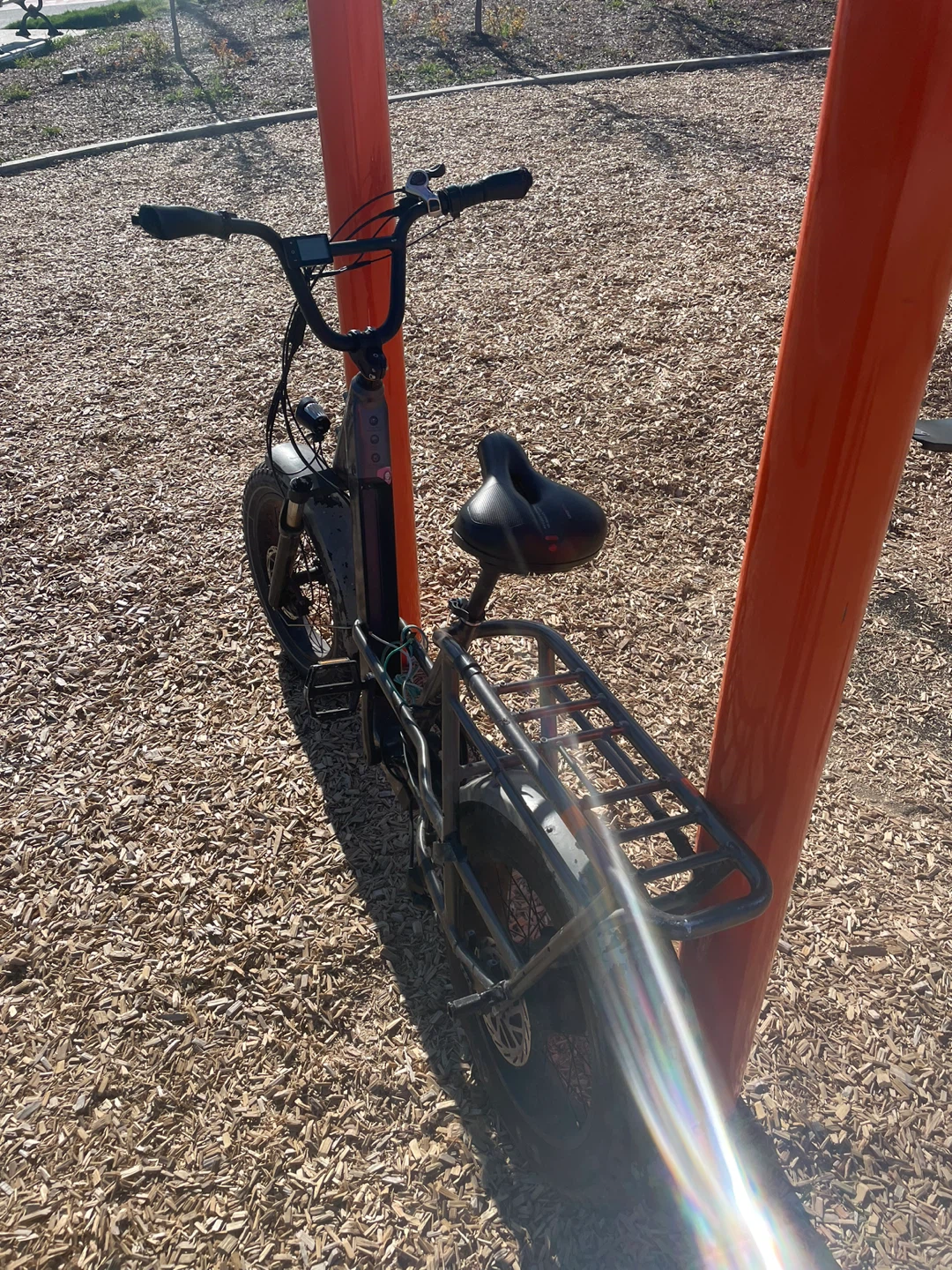 Grey Electric Fat Tire Bike with Rear Rack - photo 2