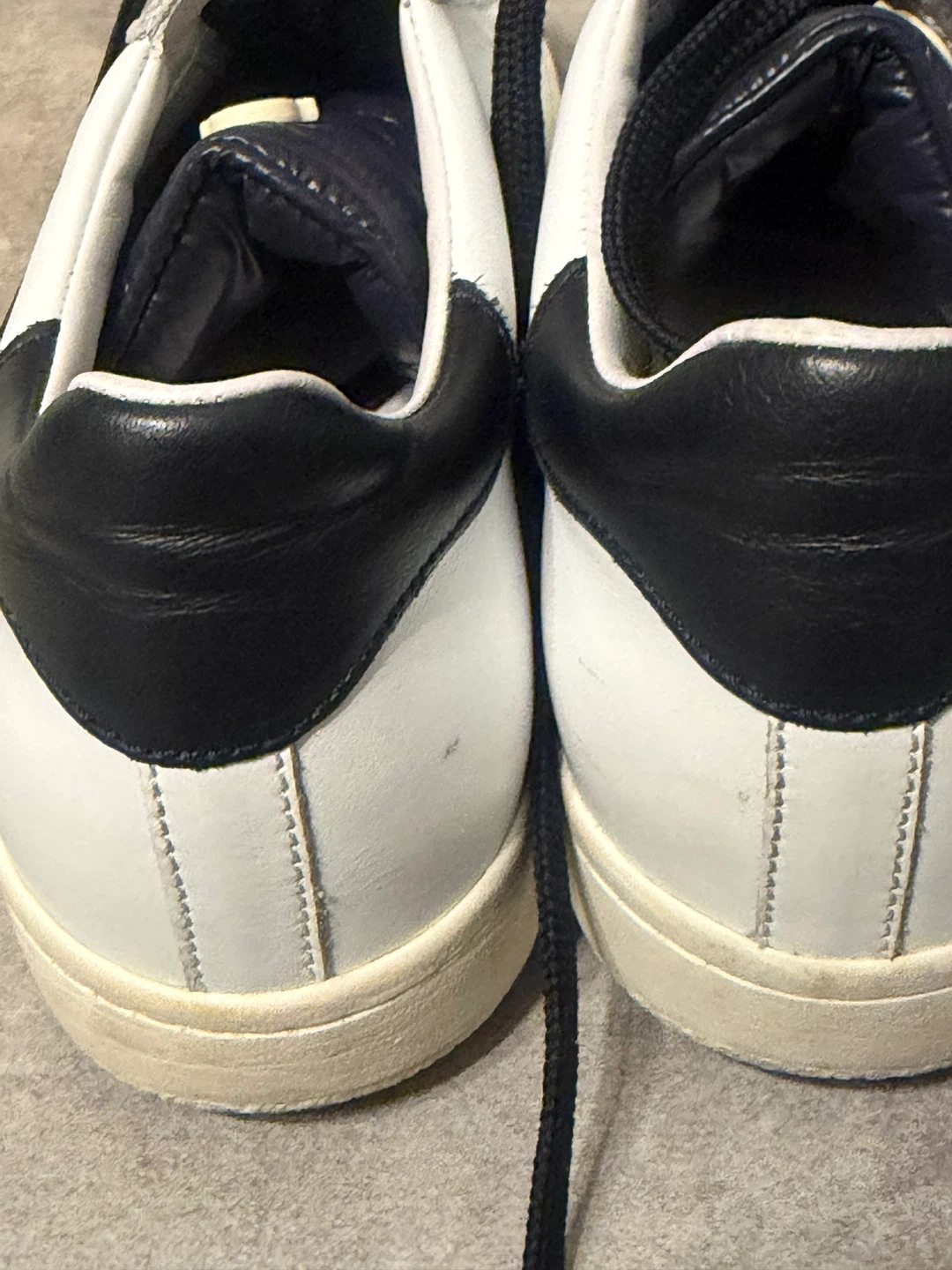 Moncler MR.MONCLER White & Black Leather Sneakers Size 43 - photo 5